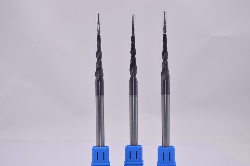Tapered ballnose end mill 10 deg. 0.75mm x 20mm x6mm x 50mm x 2flutes